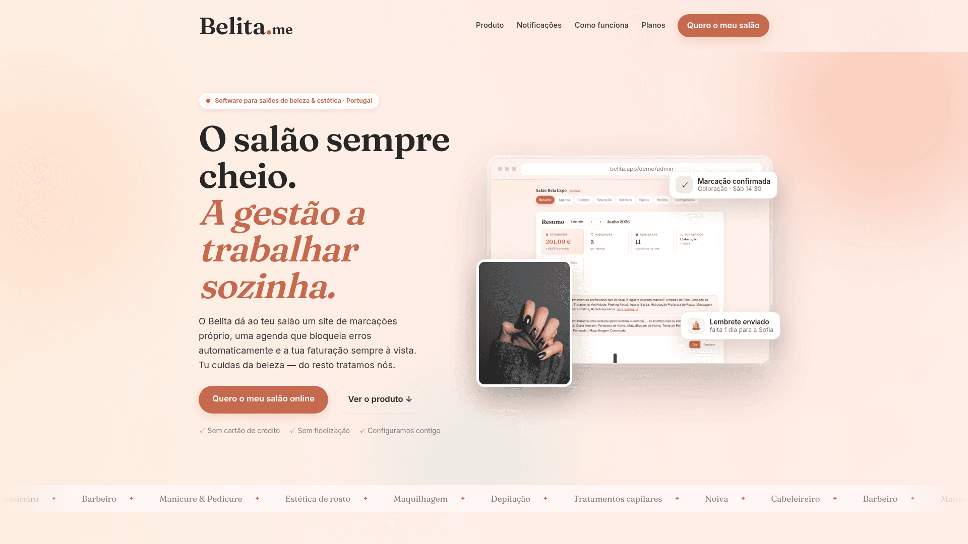 belita.me — landing page